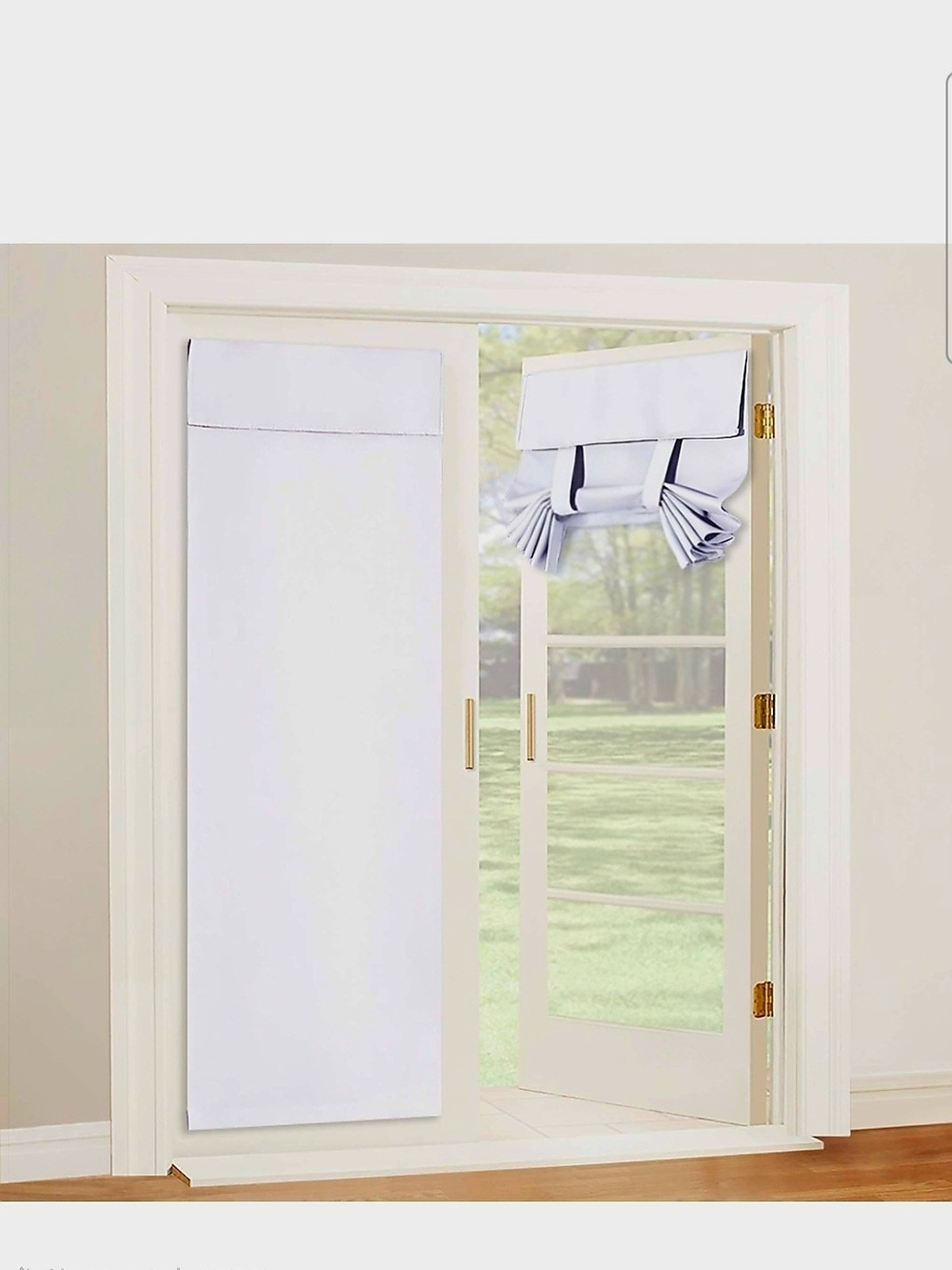 2Pack Blackout Door Curtains Privacy Thermal Insulated French Door Panel W26xL80
